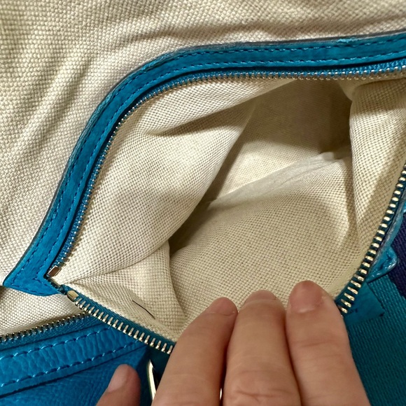 GUCCI❤️🌟WEB BOSTON SUEDE & LEATHER BAG⭐️ - Picture 12 of 13